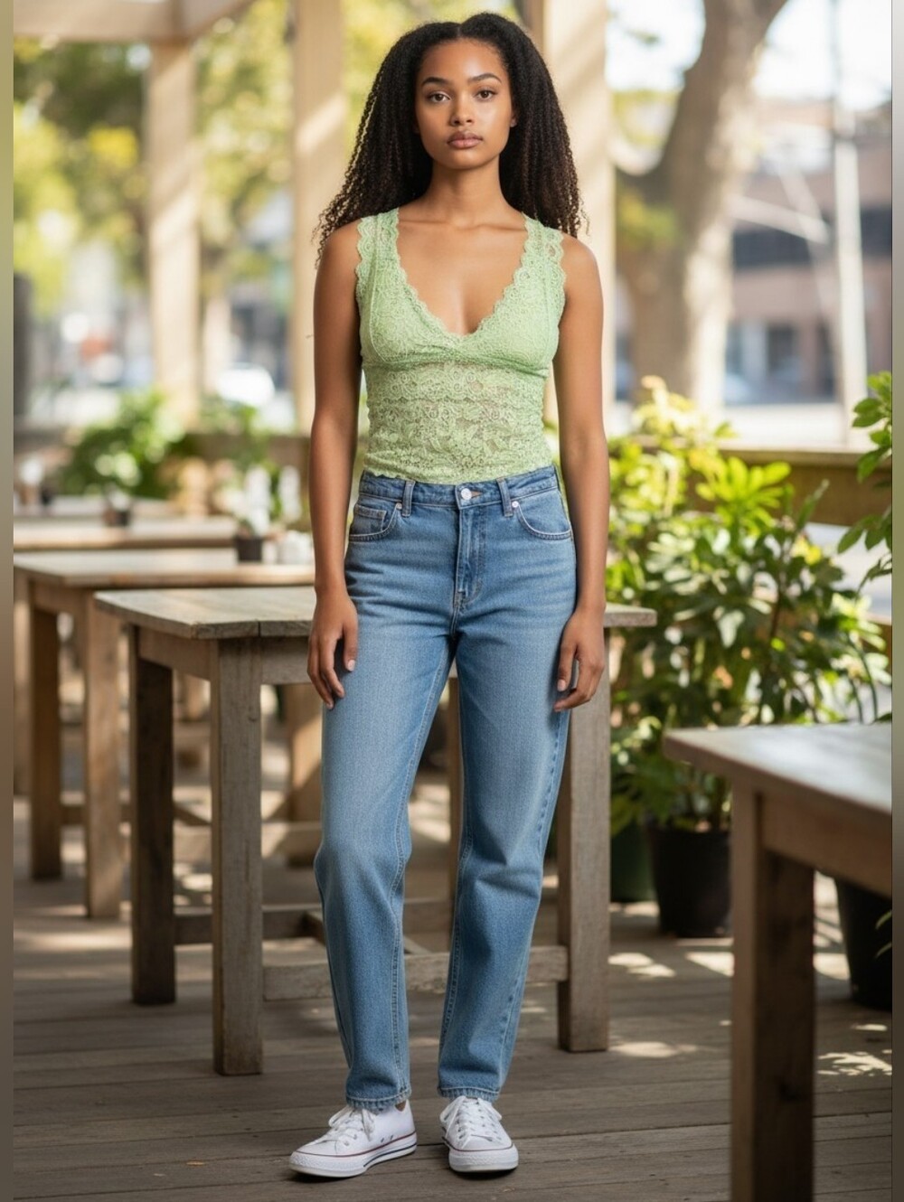 Love Poem by Block Sweet Herb Floral Lace Bralette Camisole Tank Top Size M/L